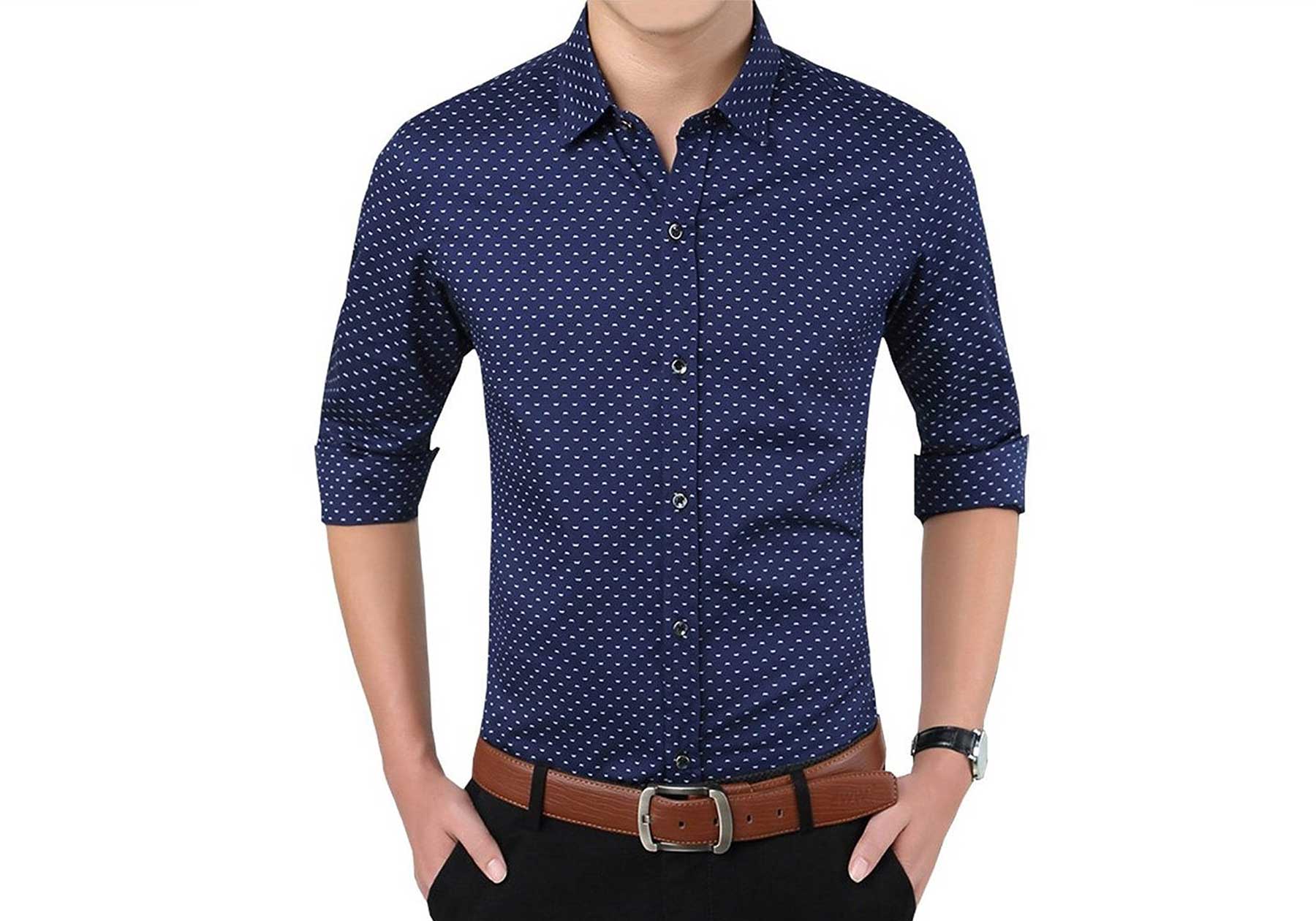 Mens Casual Roll Up Shirt