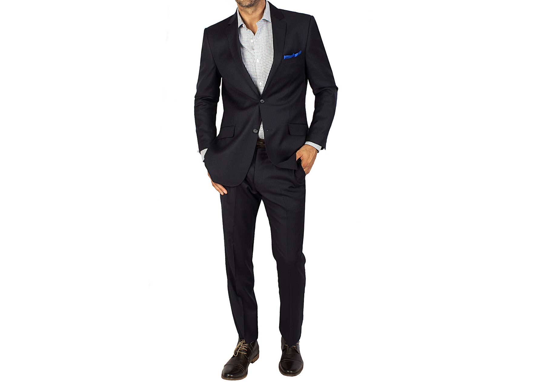 Men Blue Suits With Vest | Michael Tailors