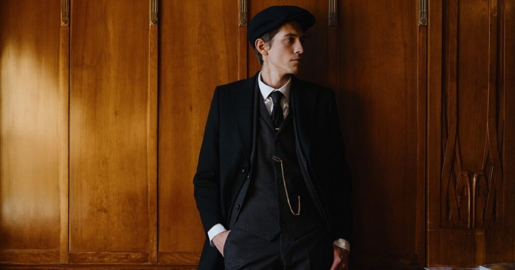 Man in vintage formal attire