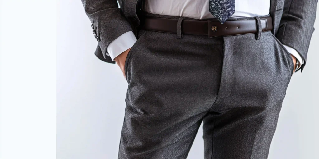 Close-up of a tailored suit and tie