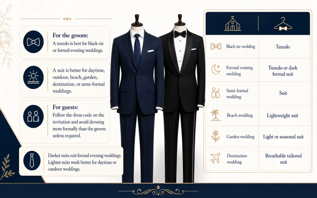 Groom's suit guide for weddings