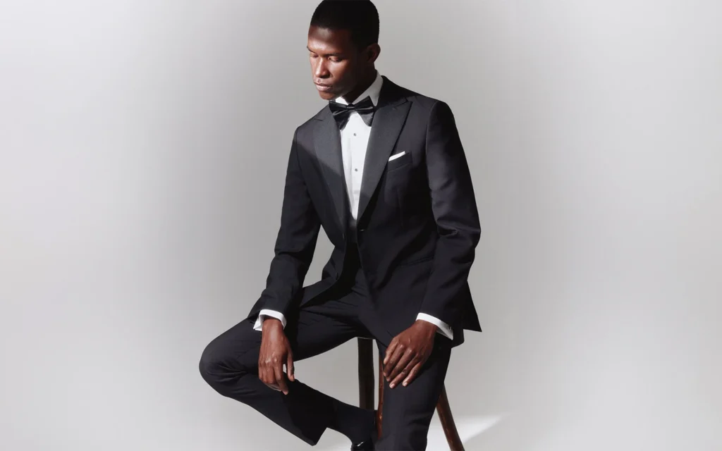 Man in a formal black tuxedo