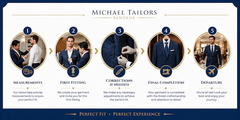 Tailoring process steps at Michael Tailors